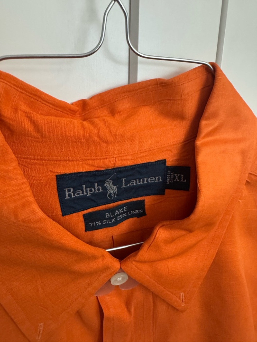Ralph Lauren Men’s Orange Button-Down Dress Shirt - Picture 3 of 6